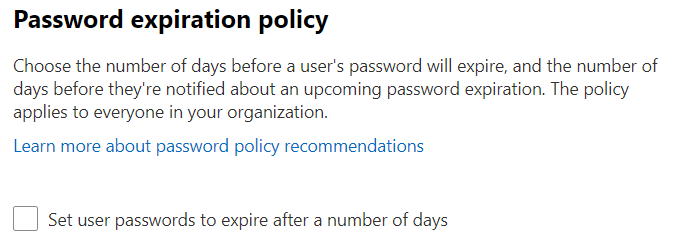 Microsoft Exchange - how to change password reset policy